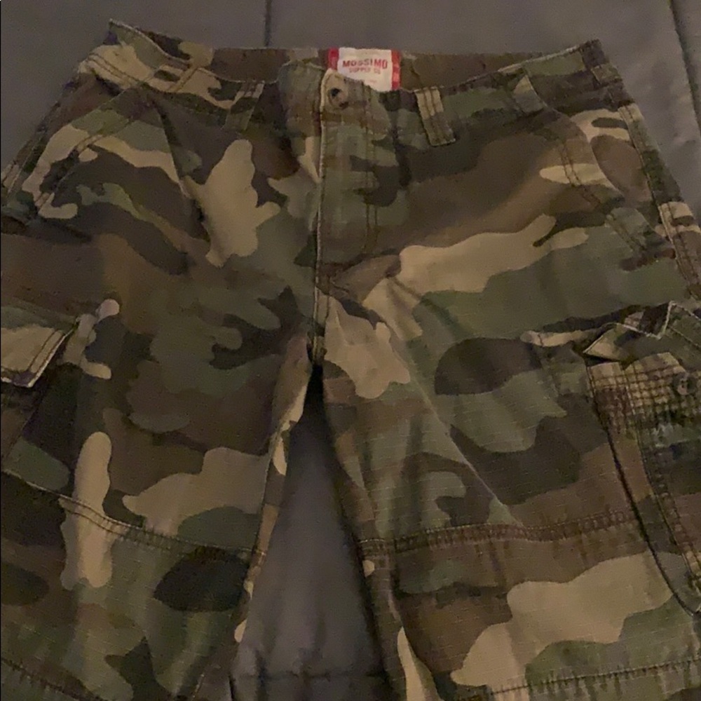Camo cargos.